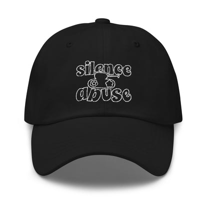 Silence abuse hats for domestic violence victims, Black hat for abuse victims 