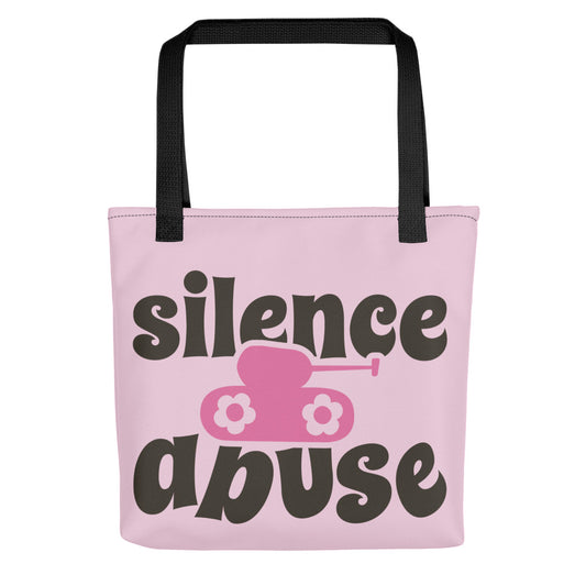 Silence abuse tote bag for men and women 