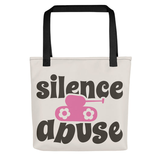 Silence abuse tote bag 