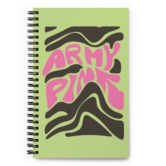 Army Pink Zebra Print Spiral Notebook